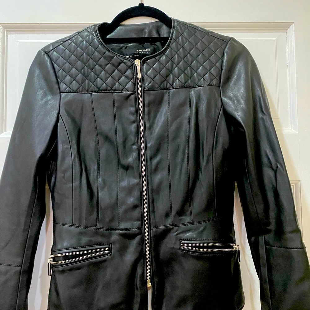ZARA Faux Leather Jacket - Size S